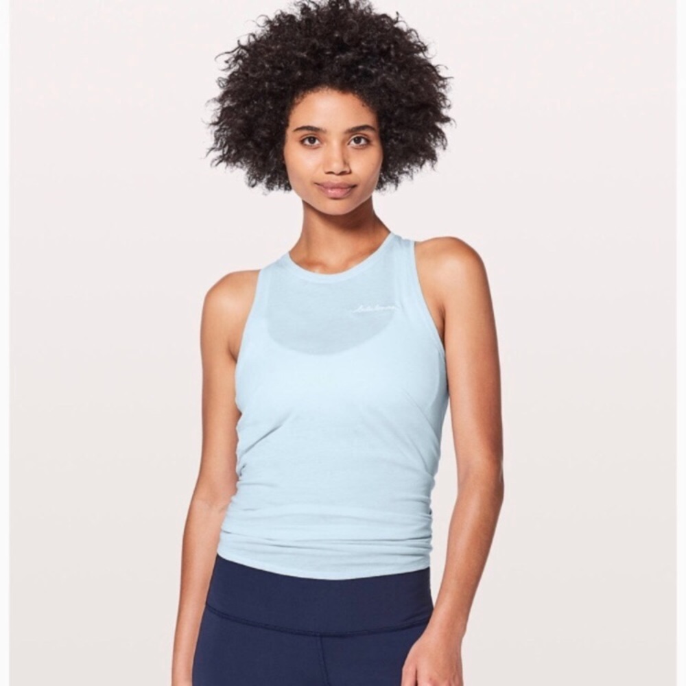 Lululemon “All Tied Up Tank Expression” White